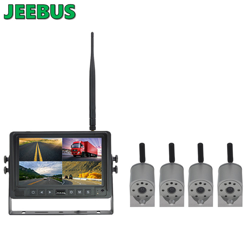 Forklift Truck 7inch HD Oíche uiscedhíonach WIFI Ceamara Slándála Gan Sreang Córas Monatóireachta DVR